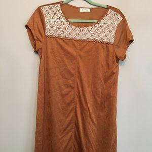 Taylor and Sage soft brown boho dress